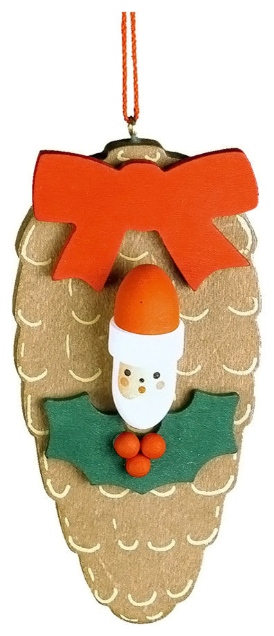 Christian Ulbricht Ornament- Santa On Pinecone