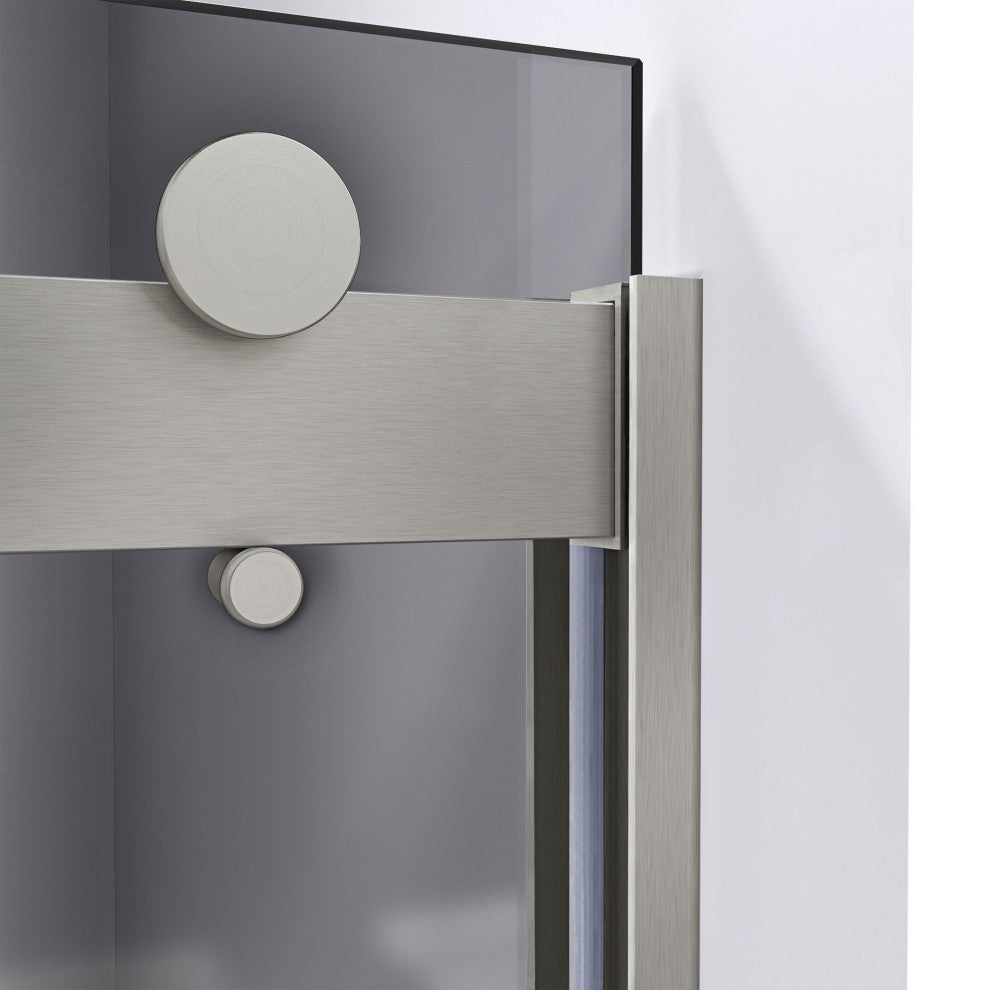 DreamLine Sapphire 44-48x76 Bypass Shower Door, Brushed Nickel and Gray Glass