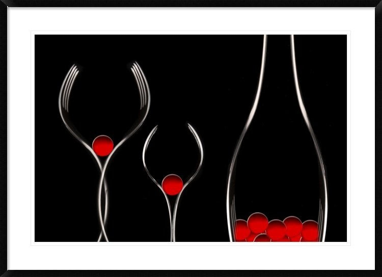 "F O R K" Framed Digital Print by Doris Reindl, 44x32"