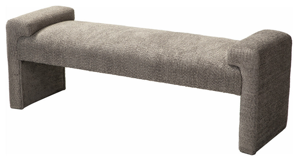 Severin Upholstered Bench, Gray