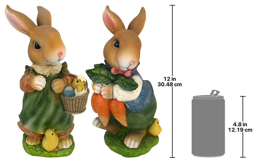 Bunny Hop Mother And Father Statue Set