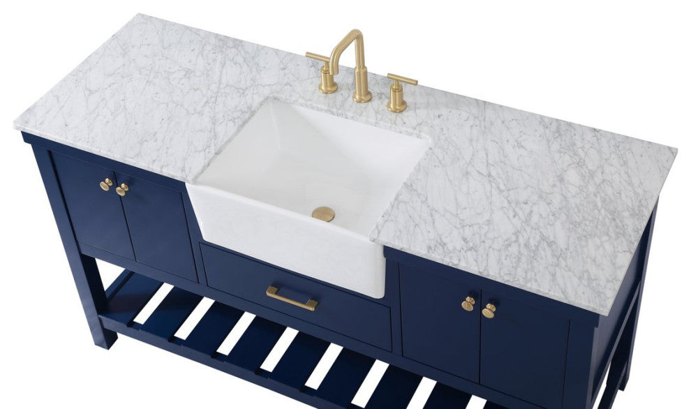 Home Living 22" Farmhouse Blue-Light Bathroom Vanity