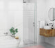 78"x30" Frameless Shower Door, Wall Hinge, Polished Chrome