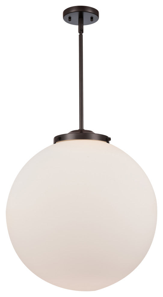Beacon Pendant, Oil Rubbed Bronze, Matte White, Matte White