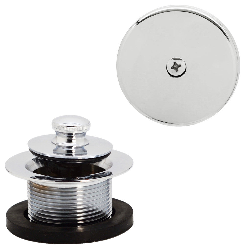 Twist & Close Tub Trim Set With One-Hole Overflow Faceplate, Polished Nickel