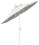6ft. Matted White Aluminum Market Umbrella Push Button Tilt Natural Sunbrella