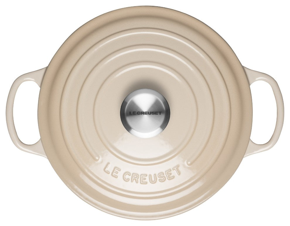 Le Creuset Signature Cast Iron Round Casserole, 18 cm, Almond