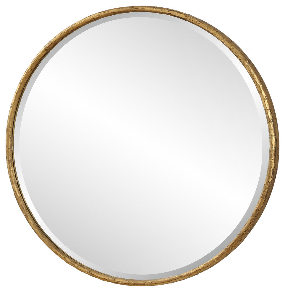 Uttermost Sutton Aged Gold Round Mirror
