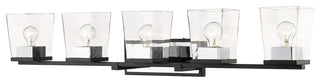 Z-Lite 475-5V Bleeker Street 5 Light 43"W Bathroom Vanity Light - Matte Black /