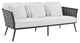 Stance Outdoor Patio Aluminum Sofa Gray White