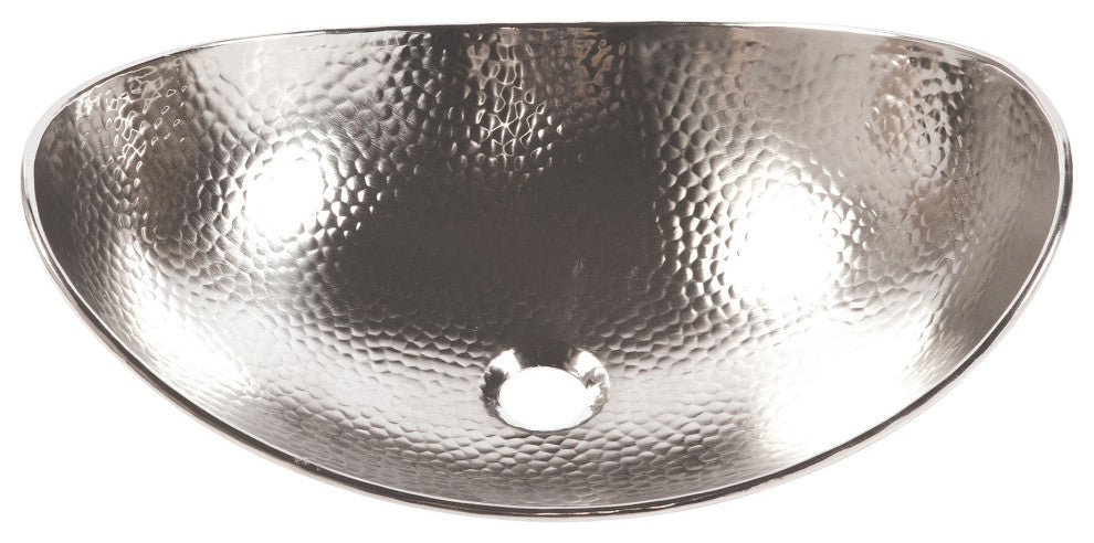 Confucius 19" Vessel Bathroom Sink in Nickel