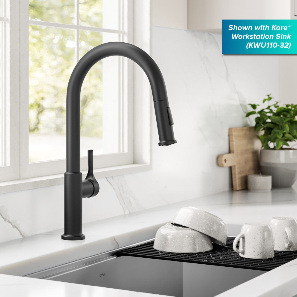 KRAUS Torak 2-Function Single Handle Pull Down Kitchen Faucet MB