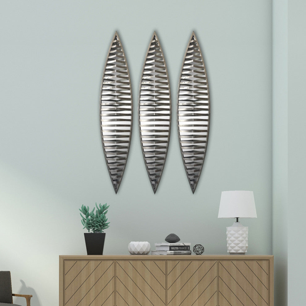 set of 3pcs metal wall decorative mirrors