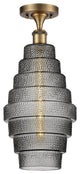 Innovations 516-1C-BB-G673-8-LED 1 Light Semi-Flush Mount, Brushed Brass
