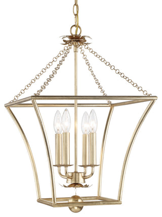 Broche Four Light Lantern in Antique Gold