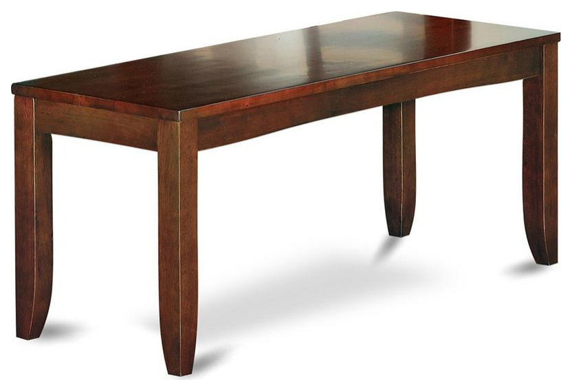 Lynfield Dining Bench With Wood Seat, Espresso Finish