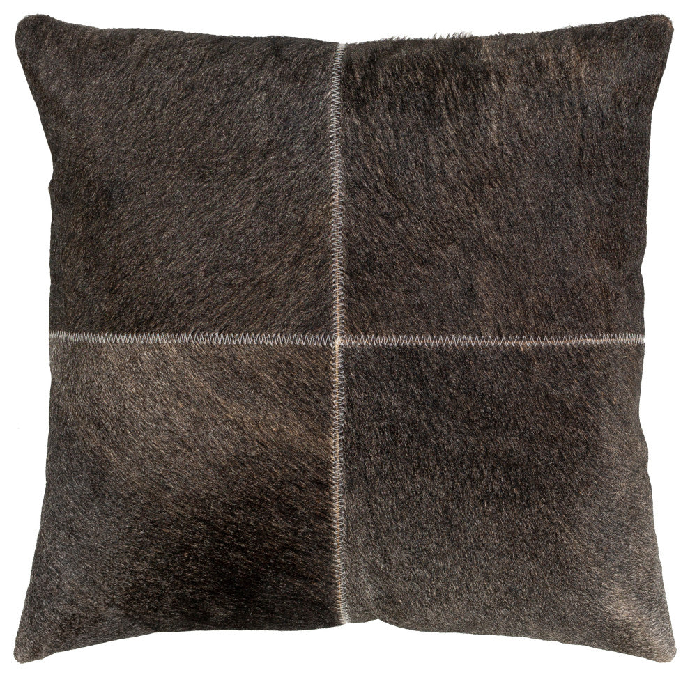Surya Zavala ZVA-001 18"x24" Pillow Cover, Cream/Silver Gray