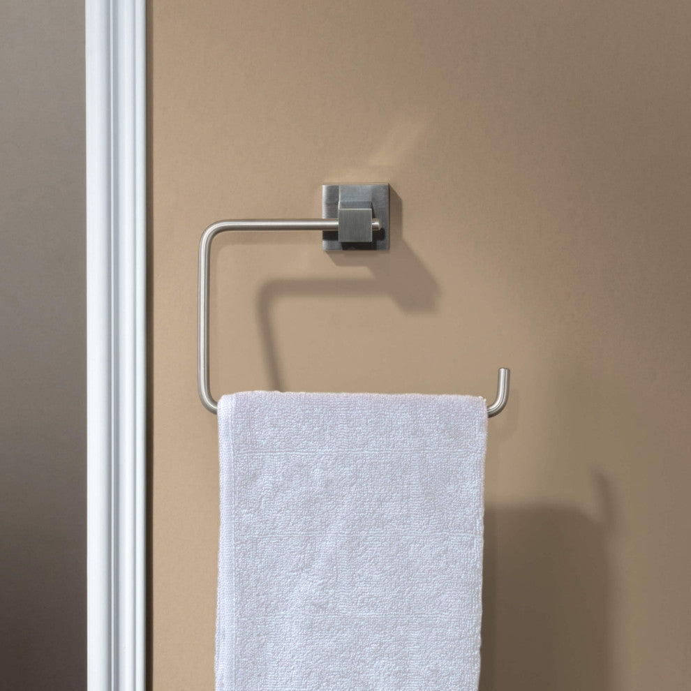 Cube 2-Piece Bathroom Hardware Set, Brushed Nickel