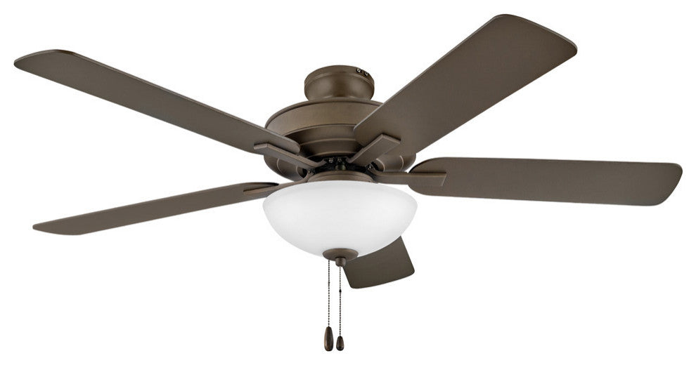 Hinkley Metro 52" LED Indoor Dual Mount Ceiling Fan, Metallic Matte Bronze