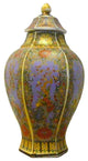 Chinese Porcelain Golden Flower and Birds Scenery Jar