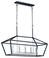 Maxim Lighting Abode 5-Light Chandelier, Textured Black/Nickel