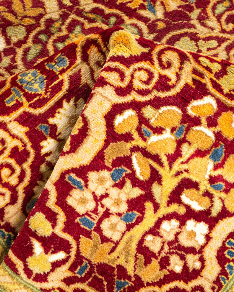 Mogul, One-of-a-Kind Hand-Knotted Area Rug Red, 2'9"x12'2"