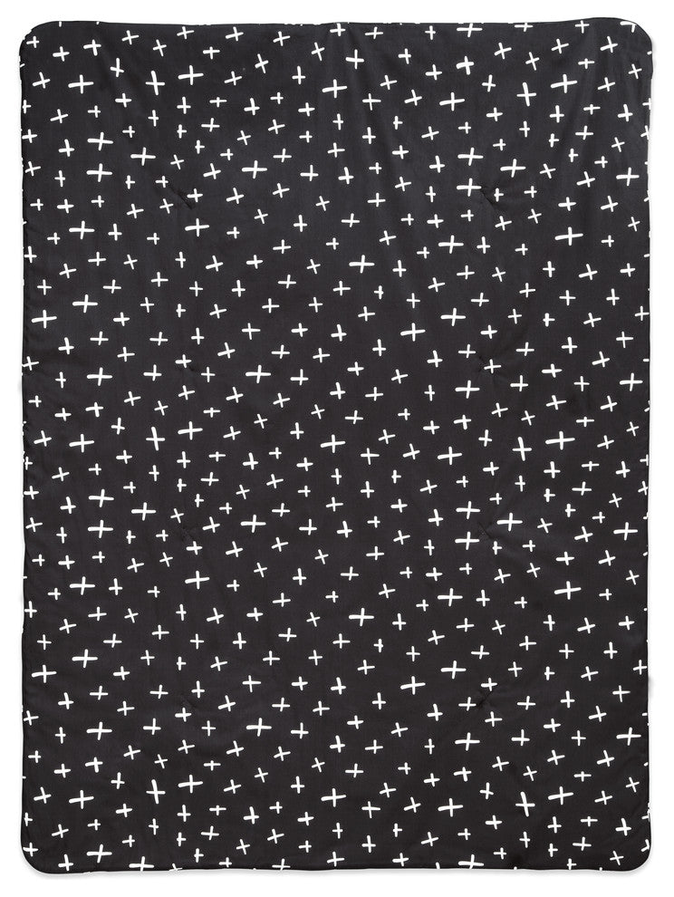 Babyletto Tuxedo Monochrome 2-in-1 Play and Toddler Blanket