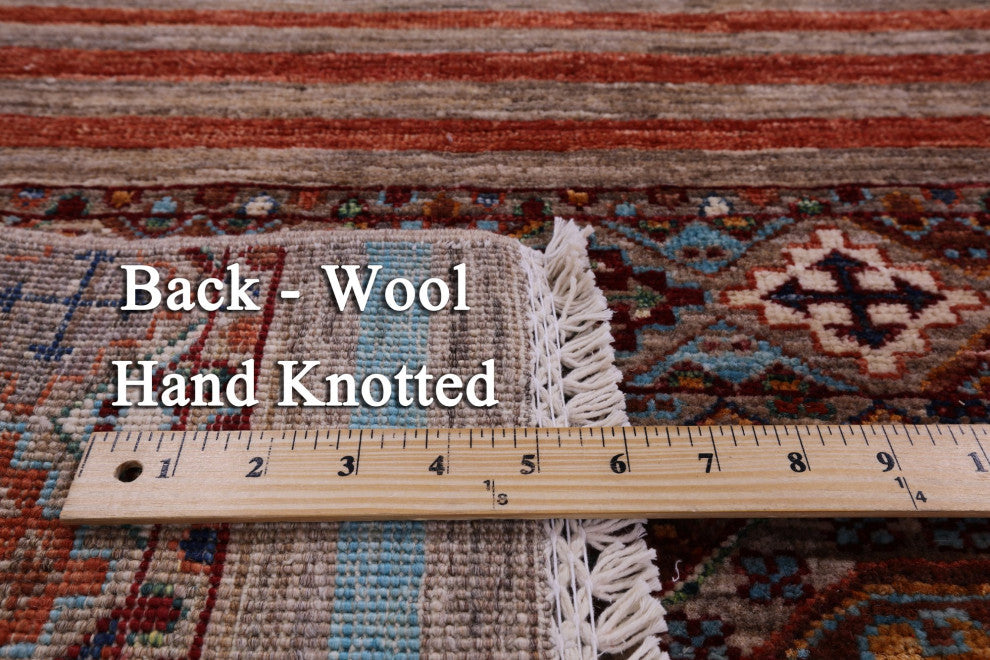 5' 10" X 7' 10" Hand-Knotted Super Kazak Khorjin Wool Rug Q11221
