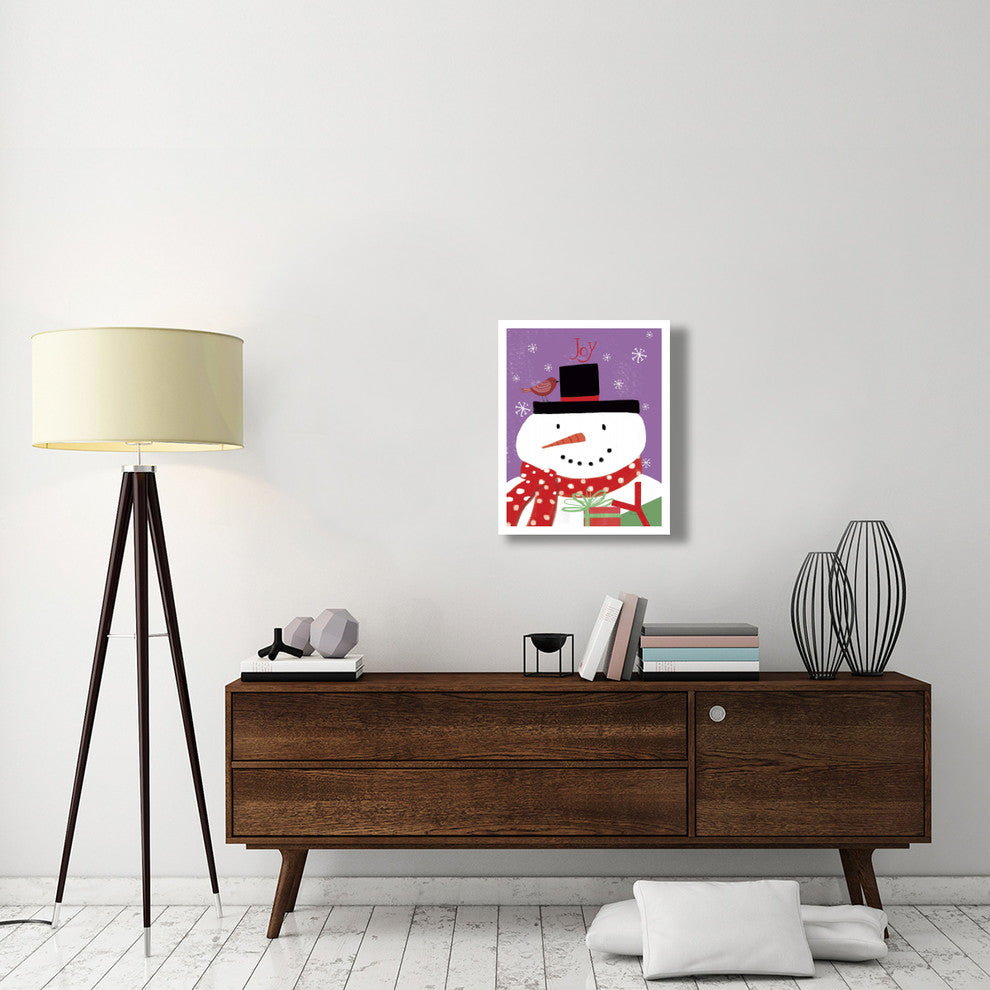 "Snowman and Penguin Friends IV" Digital Paper Print by Farida Zaman, 22"x26"