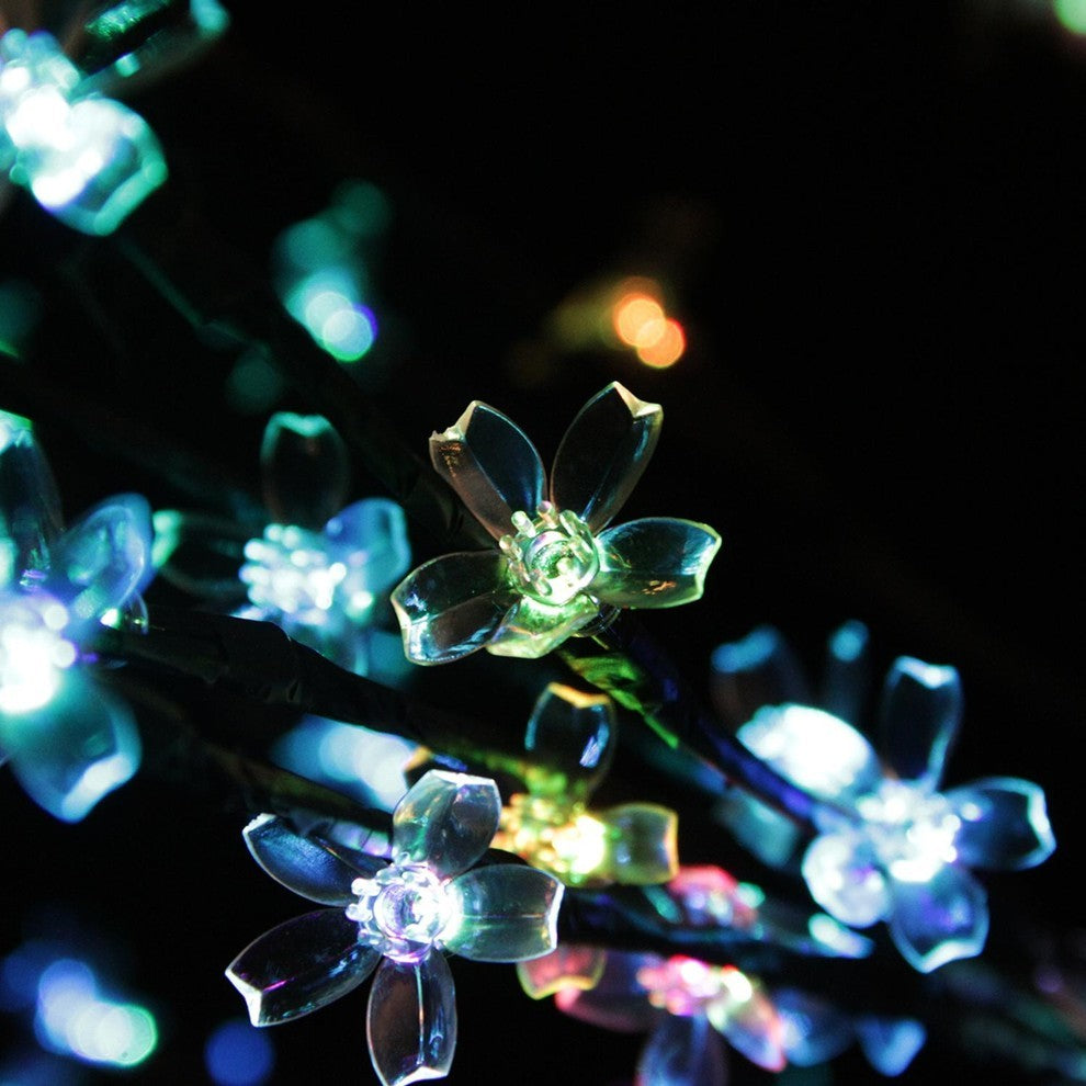 6' LED Lighted Cherry Blossom Flower Tree, Multi Color-Changing Lights