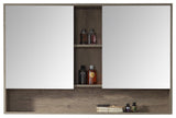 Fine Fixtures Surface Mount Bathroom Medicine Cabinet, Grey.