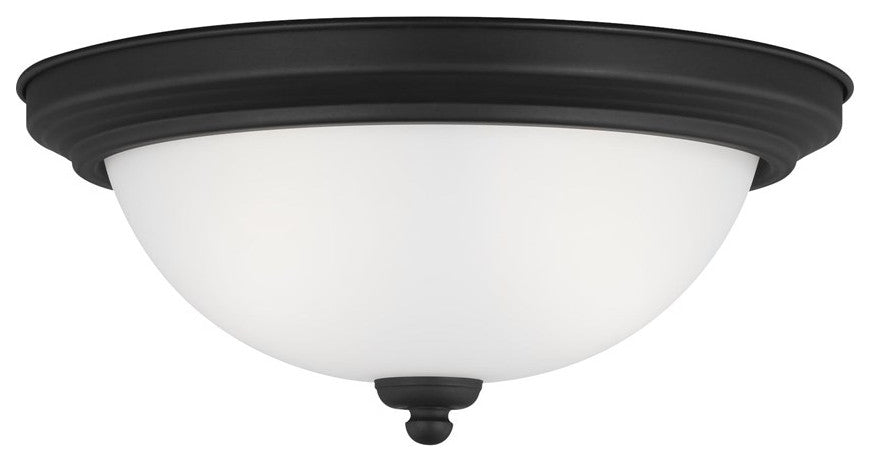Geary 2-Light Ceiling Flush Mount Midnight Black