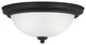 Geary 2-Light Ceiling Flush Mount Midnight Black
