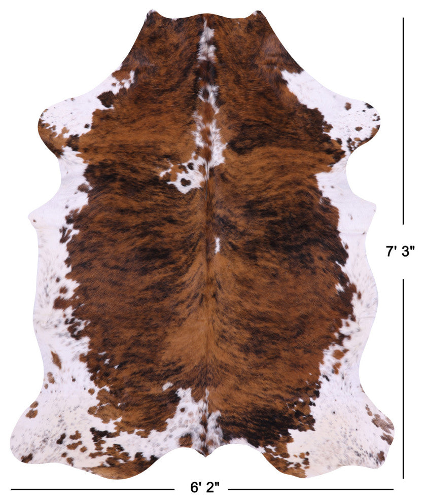 Organic Natural Hair-On Cowhide Area Rug 7' 3" X 6' 2" C1445