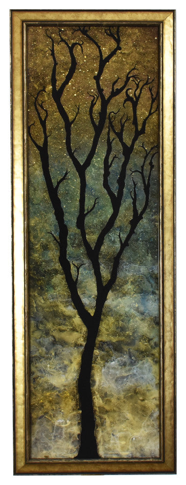 Original Tree, Reverse Painting, on Acrylic Panel, Framed by Tammy Pace