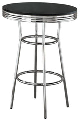 30" Round Bar Table, Black