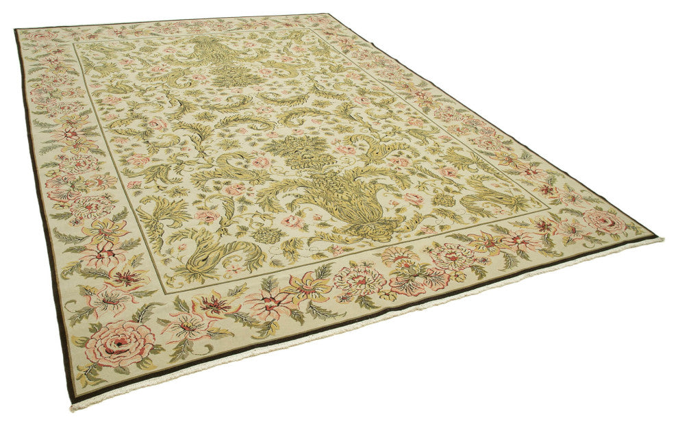 Rug N Carpet - Handmade Oriental 10' 0" x 13' 7" One-of-a-Kind Large Oushak Rug
