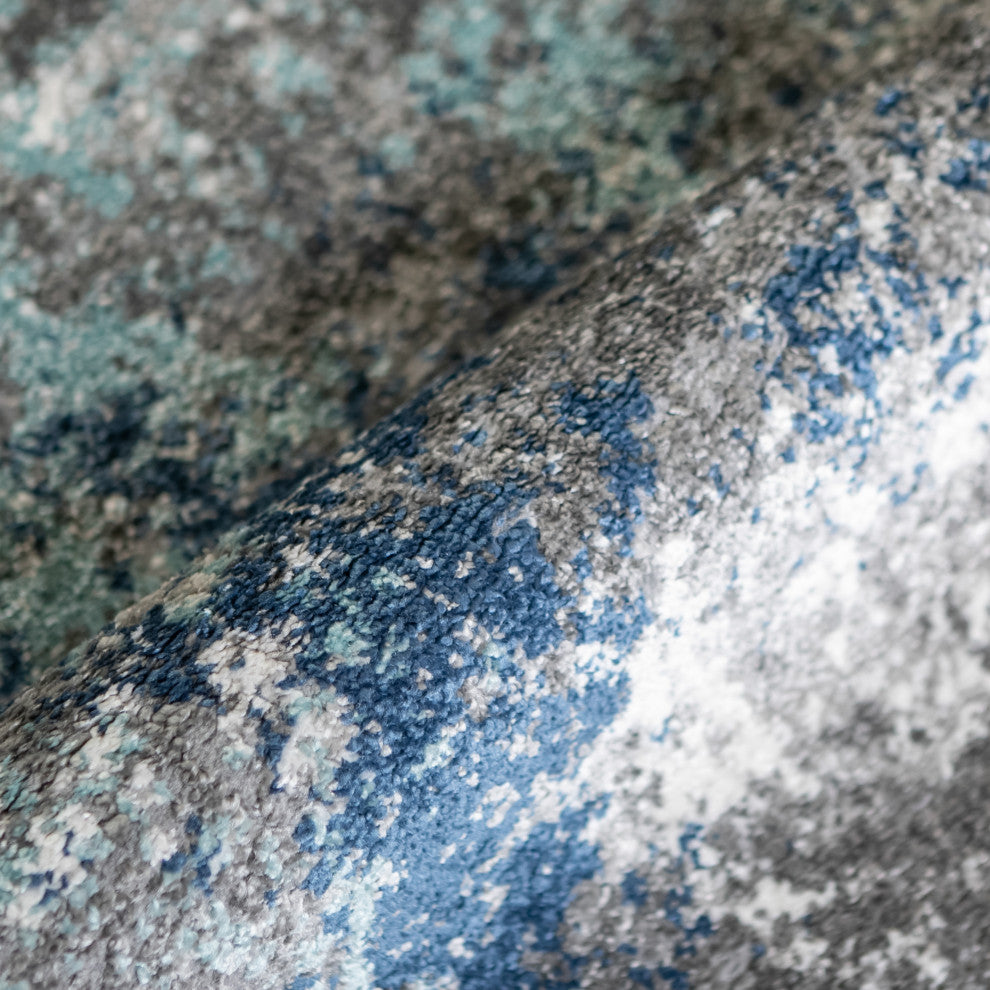 Yasmin Deva Area Rug, Blue, 9' x 13', Abstract