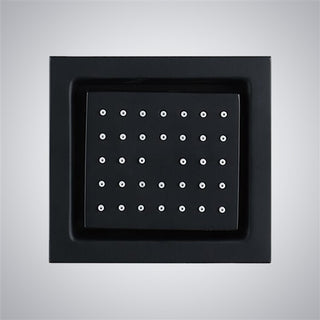 Fontana 22" Matte Black Rainfall Shower System & 3 Jetted Body Sprays, LED