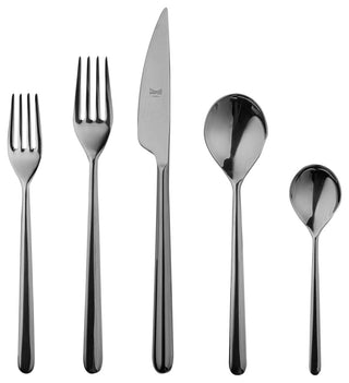 Linea Flatware Set, Black Gold, 5 Pcs.