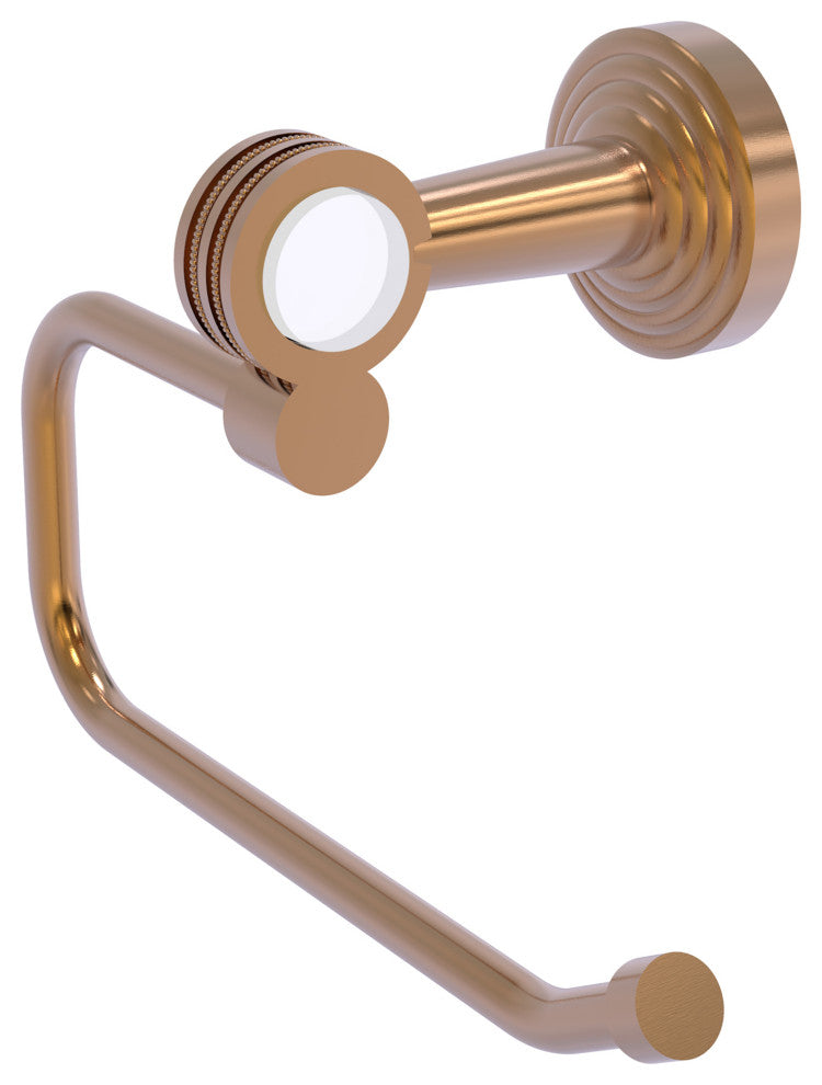 Pacific Beach Euro Style Dotted Accent Toilet Tissue Holder, Brushed Bronze