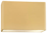 Ambiance Large Wide Rectangle Wall Sconce, Open Top/Bottom, Muted Yellow, LED
