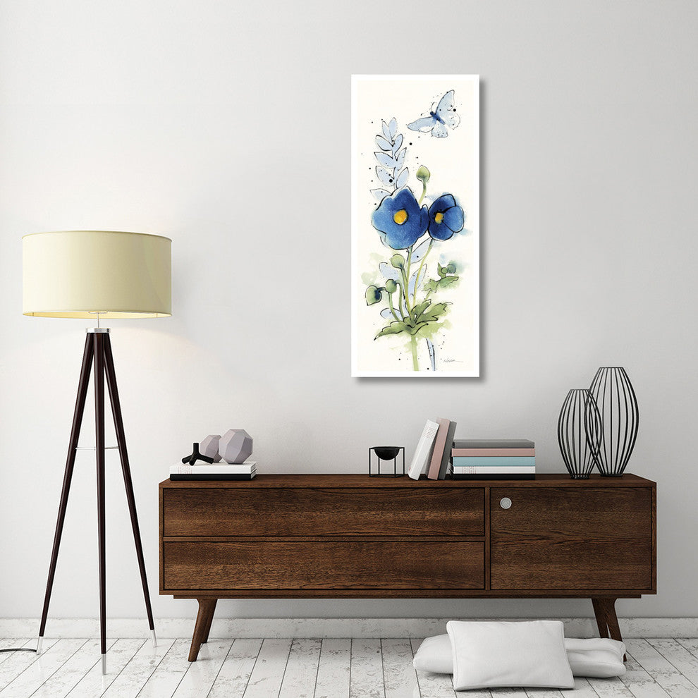 "Independent Blooms Blue VI" Digital Paper Print by Shirley Novak, 22"x52"