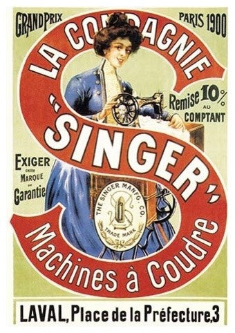 La Compagnie Singer, Grand Prix 1900- Canvas Poster 20" x 30"