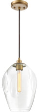 Quoizel NGA1510WS One Light Mini Pendant, Weathered Brass Finish
