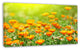 Yellow Marigold Flowers, Floral Canvas Art Print, 32"x16"