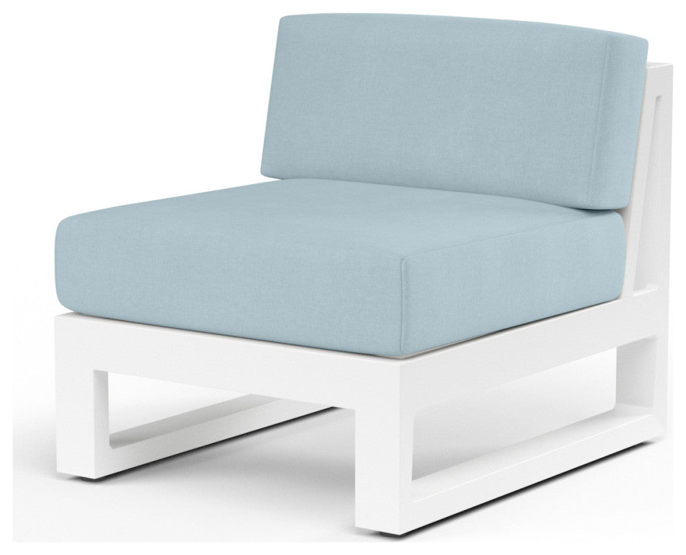 Newport Sunbrella Upholstered Armless Outdoor Club Chair