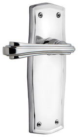 Prairie Plate With Fleur Lever, Bright Chrome, Passage, Non-Handed
