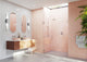 Umbra Frameless Wall Hinged Shower Door Towel Bar and Single Stationary Panel