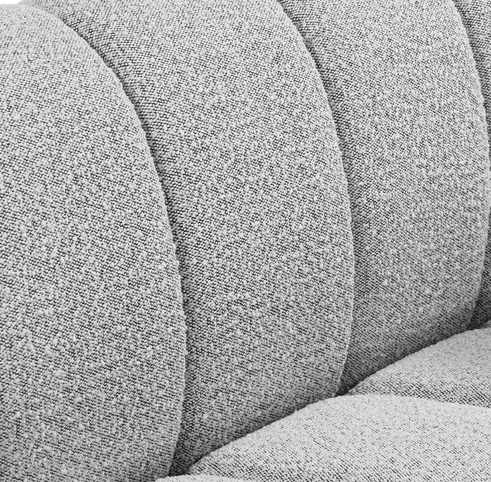 Elijah Boucle Fabric Upholstered Chair, Grey